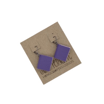 purple book earrings