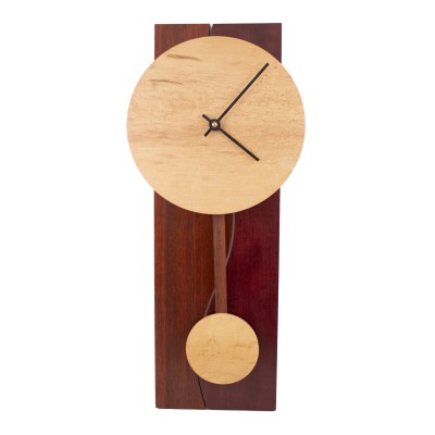 gorgeous wooden clock with a wave design
