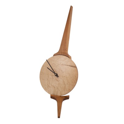 a beautiful cherry and birdseye wood clock
