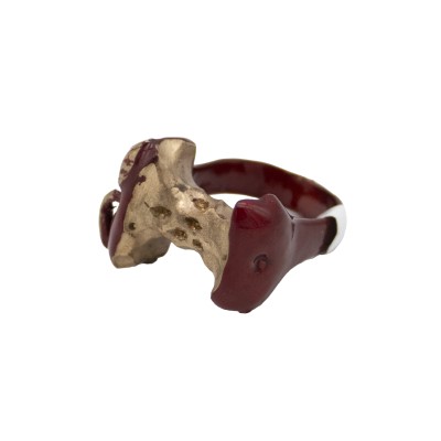 bronze and powder coat apple ring