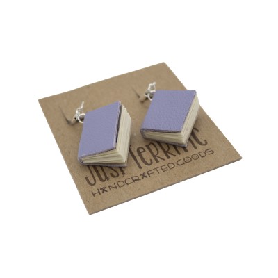 periwinkle book earrings