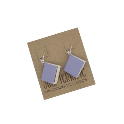 periwinkle book earrings