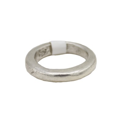sterling silver solid dome ring