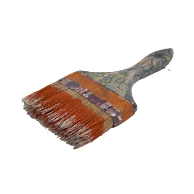 beautiful large painted brush with orange bristles