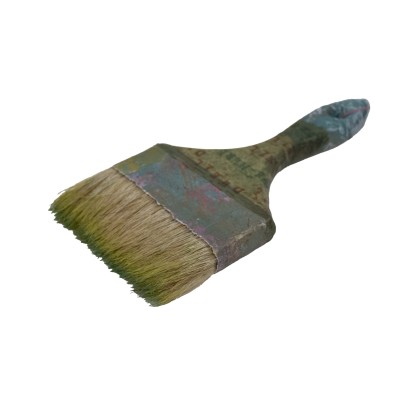 beautiful large painted brush with green bristles