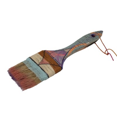 beautiful medium painted brush with pink and purple bristles