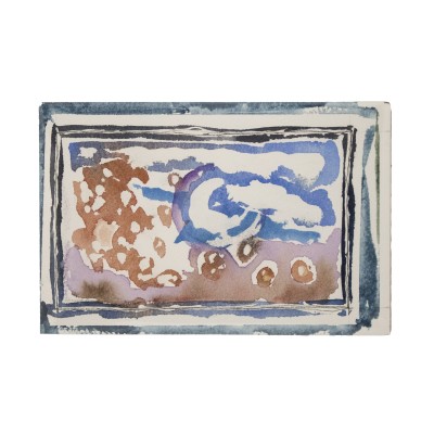 an abstract realism painted print of a moonscape