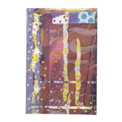 an abstract realism painted postcard