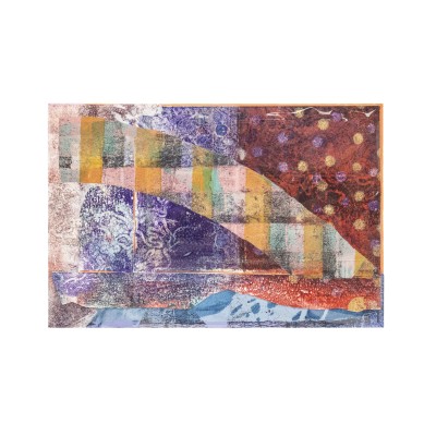 an abstract realism painted postcard