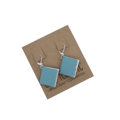 teal book earrings
