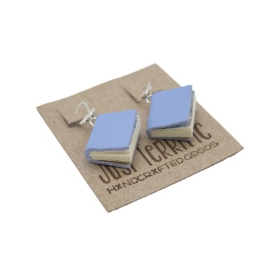 blue bell book earrings