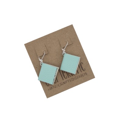 baby blue book earrings