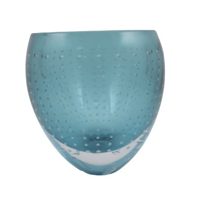 glass bubble bowl teal