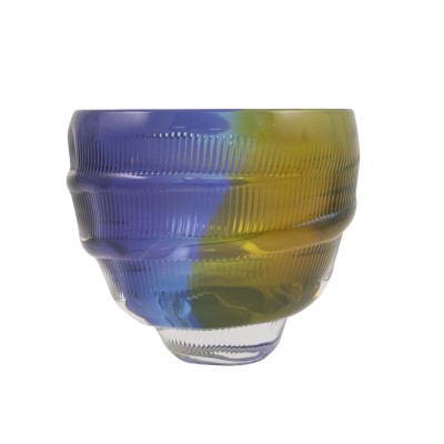 'grapefest' color trail glass bowl