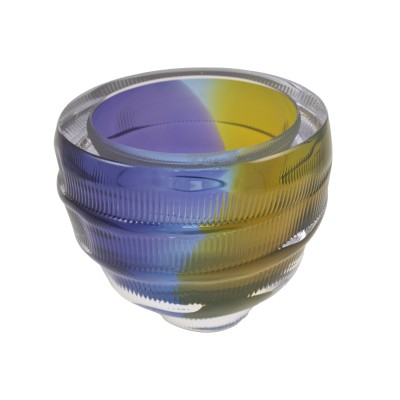 'grapefest' color trail glass bowl