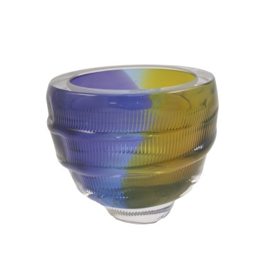 'grapefest' color trail glass bowl