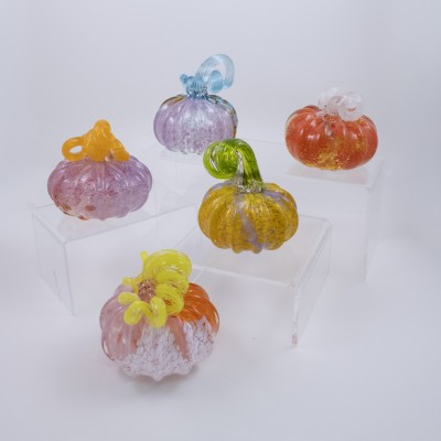 spotted pumpkins in a variety of colors