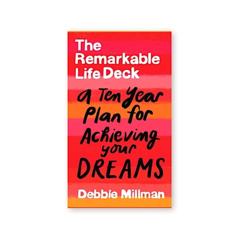 a cover of a box with text - The Remarkable Life Deck: A Ten-Year Plan for Achieving Your Dreams.