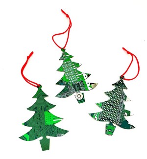 Computer Circuit Board Ornament 'Christmas Tree'