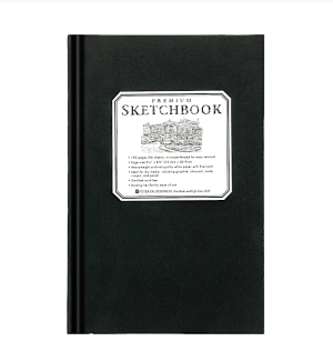 Small black hardcover bound Premium Sketchbook.