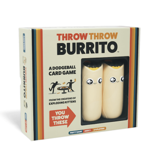 a game box with text 'Throwing Burritos' and image of two burritos.