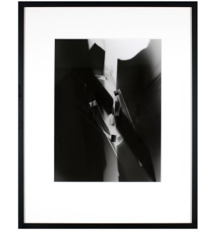 a black and white abstract photo with areas of black, grey and white. 