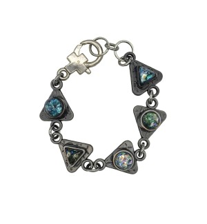 chunky s bevel bracelet with lobster claw clasp