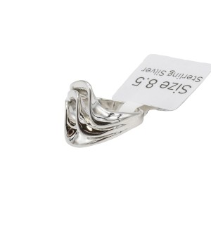 a sterling silver triple wave ring