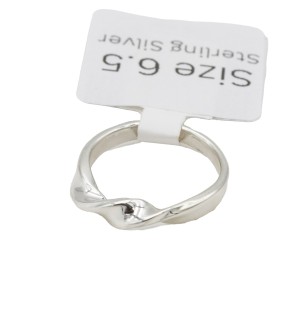 a sterling silver double twisted ring
