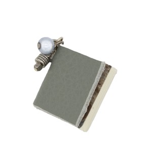 short chain slate blue book pendant