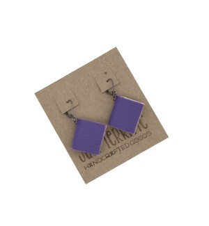 purple book earrings