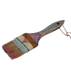 beautiful medium painted brush with pink and purple bristles