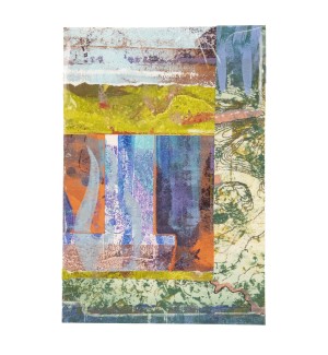 an abstract realism painted postcard