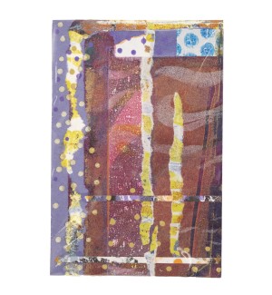 an abstract realism painted postcard