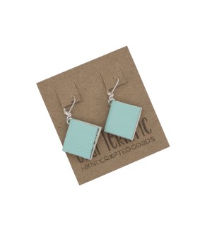 baby blue book earrings