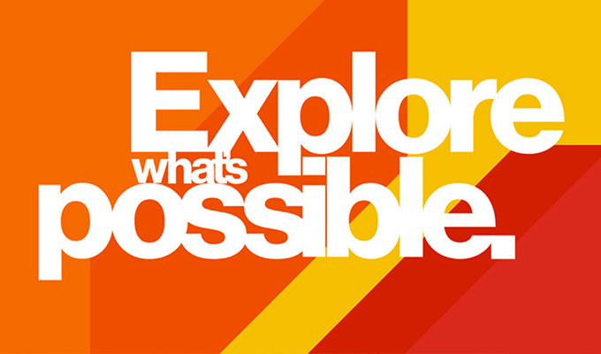 Explore what's possible on a colorful background