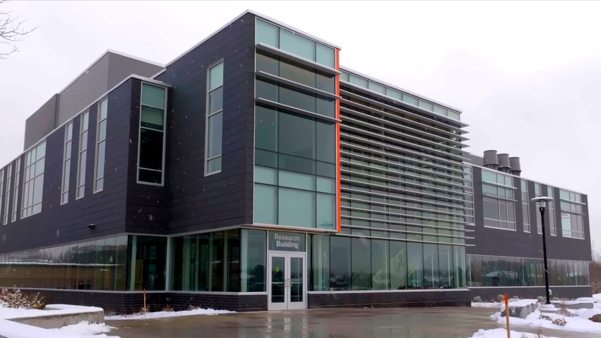 New building with glass exterior