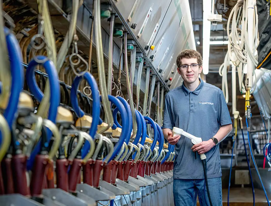 Jayden Neal will lead the development and manufacture of the Vortex, a product to improve the milking process, in his family’s new business UdderWays.