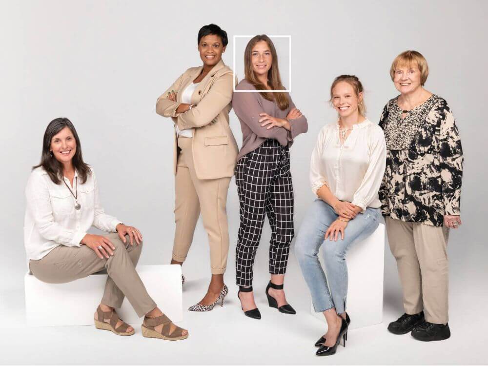 Pictured, left to right, are Margaret Bailey, Jacqueline Nicholson, Lauren Zeglen, Celeste Brown, and Carol Richardson.