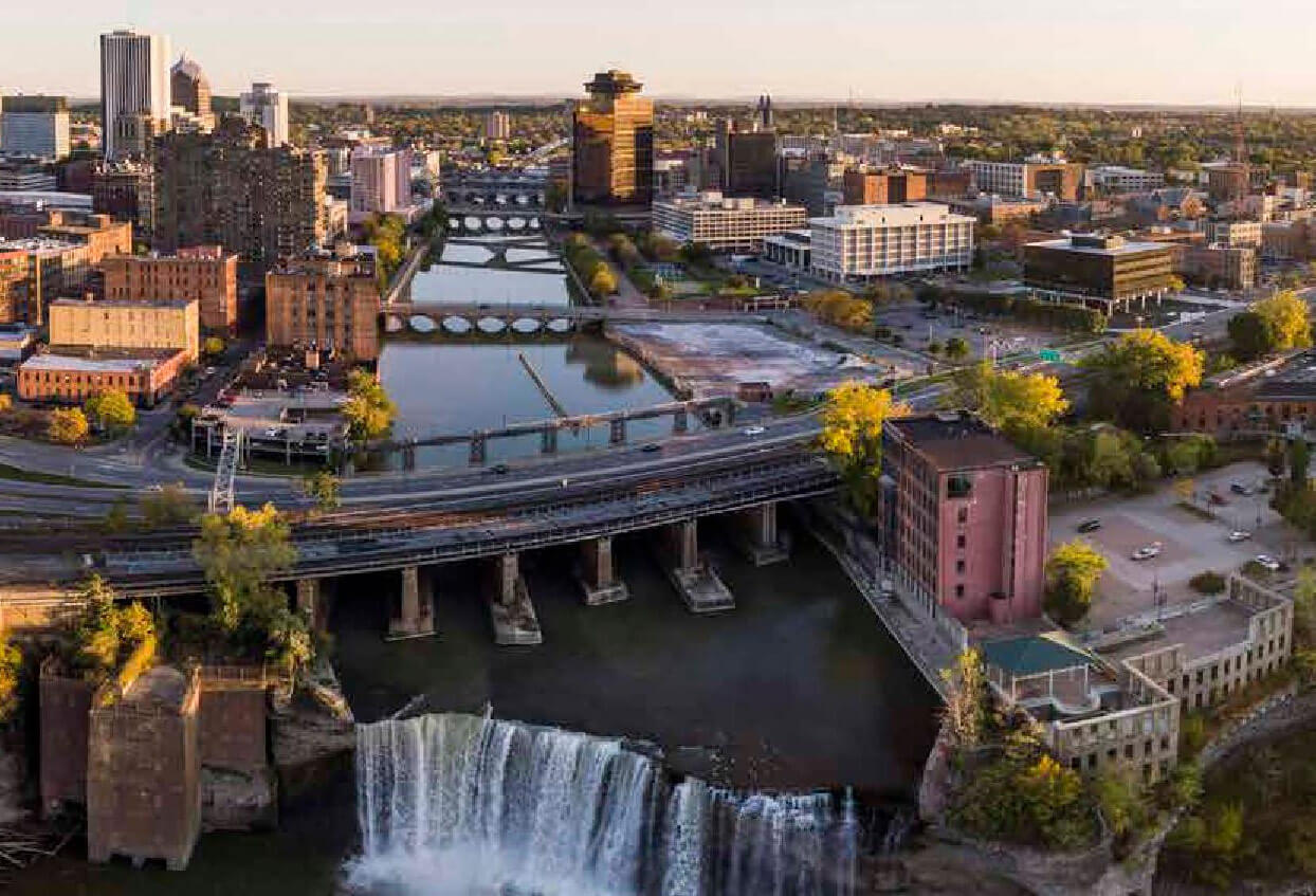 aerial view of Rochester