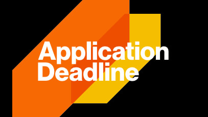 Stylized text that reads: "Application Deadline."