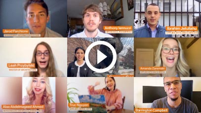 A collage of 9 RIT students graduating with the class of 2020.