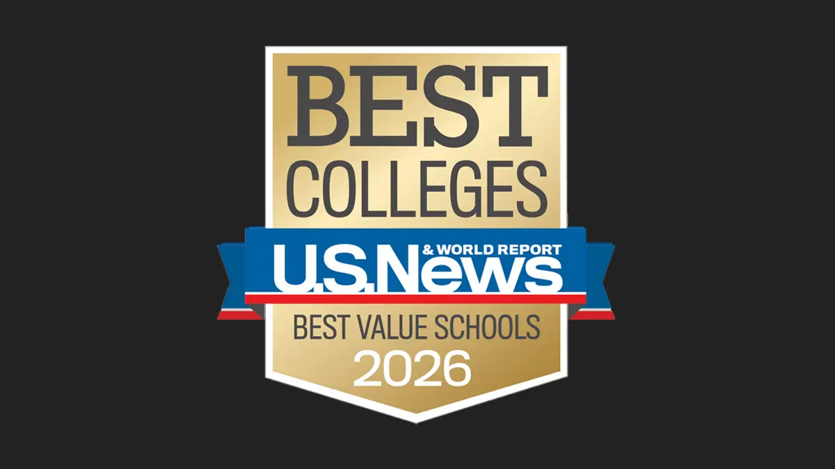 U S News and World Report badge for Best Value Schools, 2026.