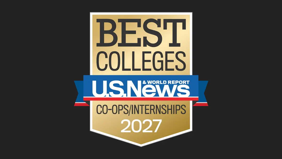US News Ranking 2027 Badge for Best Colleges Co-ops/Internships.