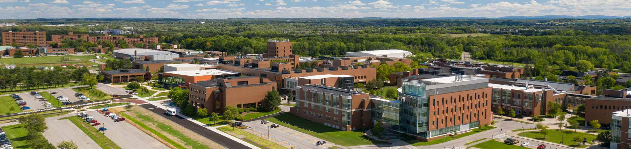 Aerial view of the R I T campus.
