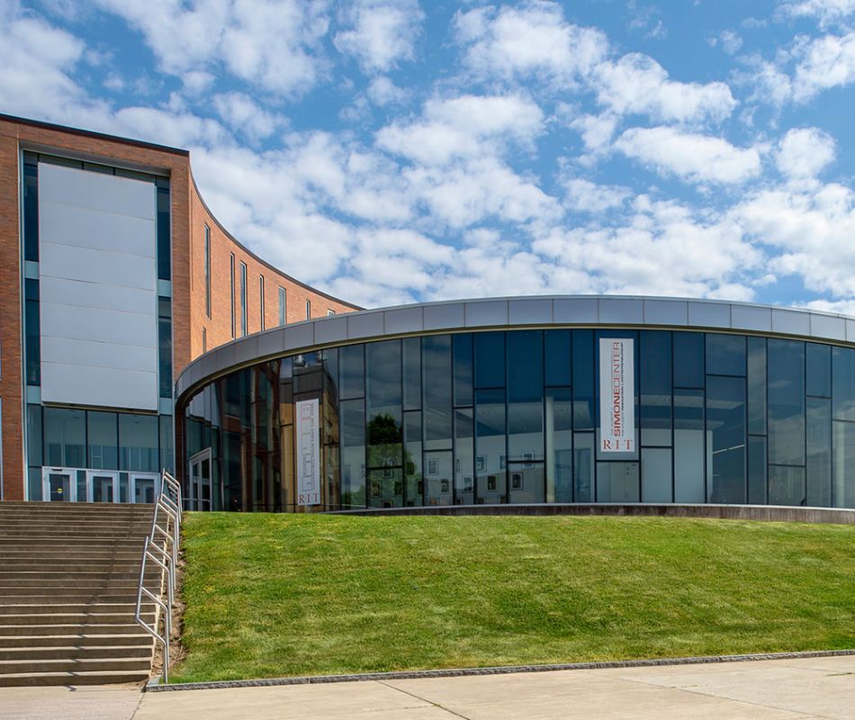 Inside the SHED where students are working in a large attrium