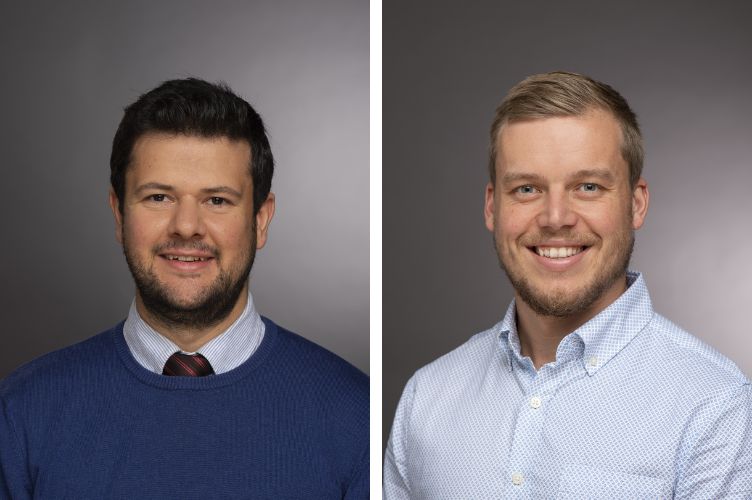 Two portraits of Ali and Gijs