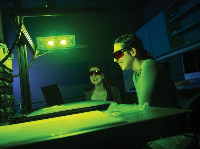 students working in a lab
