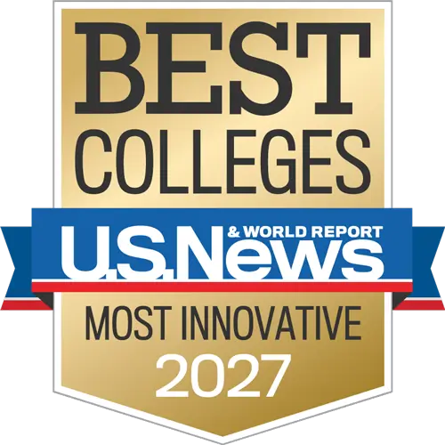 U.S. News and World Report badge for most innovative national universities for 2027.