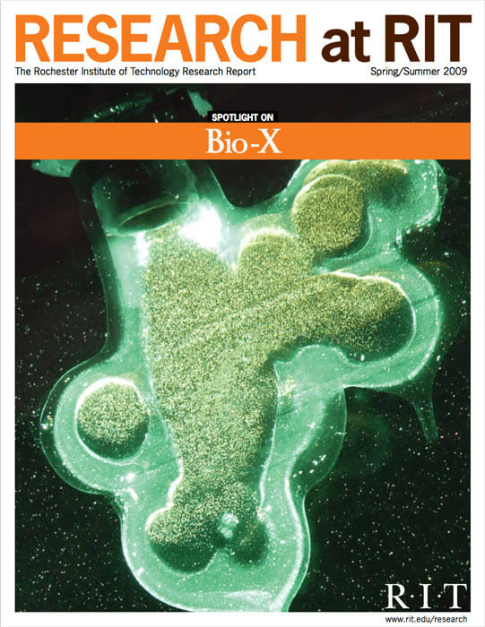 Cover for Spring / Summer 2009 research magazine focusing on Bio-X